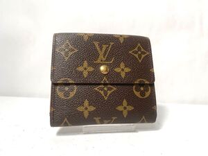 1873 美品　1円 LOUIS VUITTON ルイヴィトン モノグラム wホック 三つ折り ポルト カルト クレディ 小銭入れ ウォレット 財布