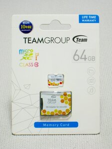 【未開封】Team microSDXCカード UHS-1 64GB SD変換アダプター付属