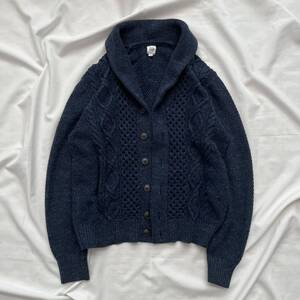 メンズ 古着 オールド ギャップ old GAP カーディガン ニットカーディガン ネイビー ケーブル 秋冬 送料込 L