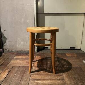 vintage 秋田木工 スツール ラタン 籐 Rattan Stool モダン ミッドセンチュリー 70s 80s 秋田木工 天童木工 カリモク マルニ 飛騨 B