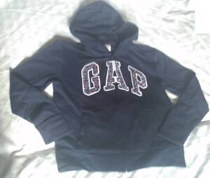 ★★ＧＡＰ　ギャップ　ロゴ　フルジップパーカー　紺　160　ＸＸＬ　新品★★