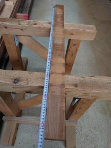チーク　No.406-J　無垢　乾燥材　板（長さ930㎜ｘ幅65㎜ｘ厚み35㎜）1枚　木材　DIY　小物作りに