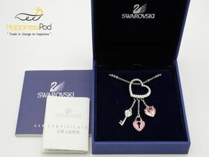 スワロフスキーSWAROVSKI　ラインストーン　ハート　ネックレス　　