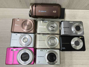 ジャンク デジタルカメラ・ムービー まとめて 9台 全て未チェック OLYMPUS/ SONY/CASIO/FUJIFILM/RICOH等