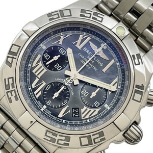 ブライトリング BREITLING クロノマット44 ブラックローマン ブルーシェル AB0111 SS 腕時計 メンズ 中古