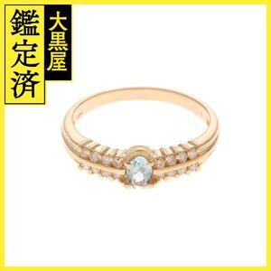 JEWELRY ノンブランドジュエリー リング 指輪 K18 アクアマリン ダイヤ 0.13ct 11号 【460】2143300005776