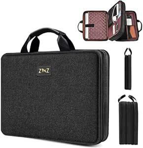 ZINZ 13 13.3 13.6 14インチ パソコンケー ス PCブリーフケース 薄型 拡張可能 超保護ノートパソコンバッグ,