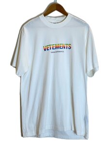 VETEMENTS◆Tシャツ/L/コットン/WHT/UE51TR620W