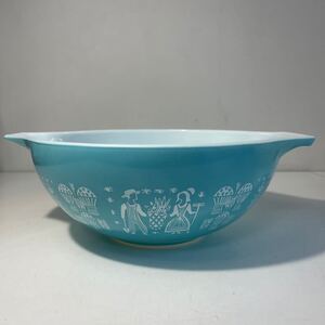 美品 PYREX パイレックス オールドパイレックス ボウル シンデレラボウル ミキシングボウル バタープリント USA アメリカ製 ビンテージ