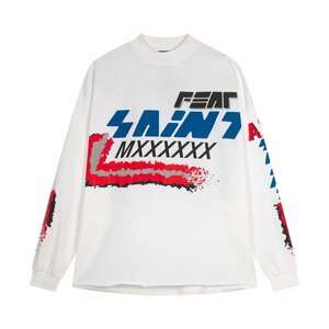 SAINT MICHAEL セントマイケル Saint Mxxxxxx Motor L/S Tee White ホワイト 長袖 中古 L TJ 1