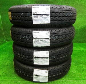 ★新品★2024年製★ ブリヂストン BS K370 ★ 145/80R12 80/78N ★ 軽トラ・軽バン ★【税込・送料込】4本総額 13,500円～★4本set★Z272