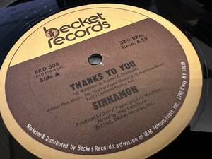 12”★Sinnamon / Thanks To You / ディスコ・ブギー！