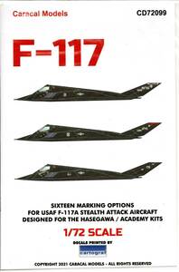 1/72 Caracal Models カラカルモデルスデカール CD72099 F-117A Stealth Fighter