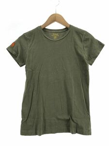 ゆうパケットOK POLO RALPH LAUREN ポロ ラルフローレン クルーネック ワンポイント Tシャツ sizeXS/カーキ ■◆ ☆ ebc6 レディース