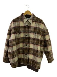 The Shinzone◆22AW/SHAGGYCHECKJACKET/シャギーチェックジャケット/34/ウール/BRW/22AMSJK02//