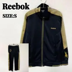 Reebok トラックジャケット 刺繍ロゴ ブラック S 即完売 セットアップ