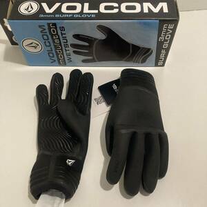 2023 新品 正規品 VOLCOM サーフィン グローブ XL 3mm FIVE FINGER GLOVE BLACK ボルコム ファイブ フィンガー 5本指 ブラック A9932203