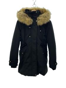 ZARA◆モッズコート/S/ポリエステル/BLK/1255-701-800/フーディ/ファー/WINTER PARKA