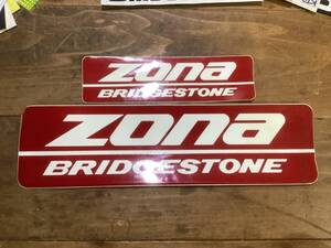 BRIDGESTONE ブリヂストン　ZONA ステッカー　2枚セット　当時物　未使用　