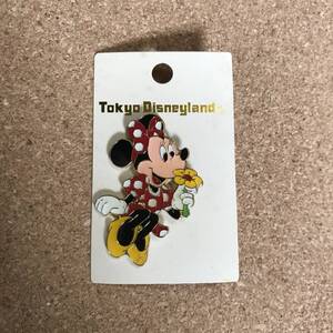 ディズニー ミニーとお花のかわいいピンバッジ！希少品★