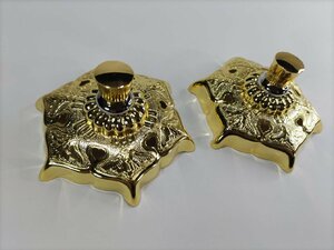 在庫処分品！2個セット【六葉金具】３寸 社寺仏閣、神輿、山車、社寺金具です。直径90mm