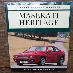 送料込! 未使用品 MASERATI HERITAGE マセラッティの遺産、往年の名車書籍です。 マセラッティ好きの方如何でしょうか。 絶版本 洋書 旧車 