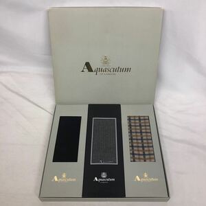 未使用　アクアスキュータム Aquascutum 紳士靴下 靴下 ソックス　25サイズ　3個セット　おまとめ