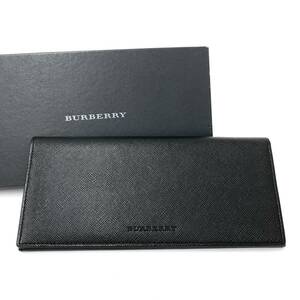 A1186 新品未使用！ 格安！ BURBERRY バーバリー ノバチェック レザー 二つ折り長財布