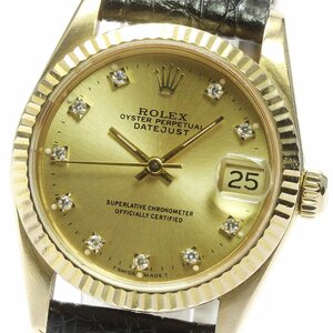 【ROLEX】ロレックス デイトジャスト R番 Cal.2135 68278G 自動巻き ボーイズ 【2210】