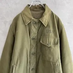 60s US.NAVY A-2 デッキジャケット初期型 ステンシル 三角フラップ