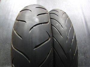 中古前後セット!ダンロップ◎D222. 120/70ZR17. 180/55ZR17. TK241:22072