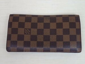 LOUIS VUITTON/ルイ・ヴィトン☆ダミエ ポルトフォイユブラザ 二つ折り長財布 小銭入れ有り N60017 TS3152