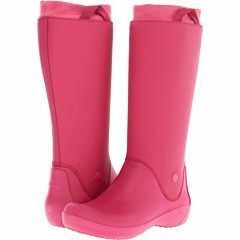 Z1540 crocs クロックス レインブーツ W9 ピンク RainFloe Tall Boot レインフロー トール ブーツ 雨の日 クロスライト素材 軽量