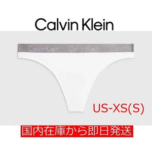 CALVIN KLEIN カルバンクライン レイディアント コットン ロゴ ソング Tバック ショーツ ホワイト US-XS(日本サイズS) 送料無料