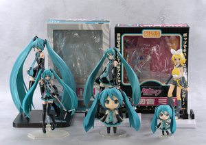 ボーカロイドフィギュア 初音ミク 5個 + 鏡音リン セット figma ねんどろいど ねんぷち プライズ 箱付き 箱なし まとめ売り