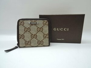 【未使用】グッチ GUCCI GG柄 コインケース ベージュ キャンバス 115255 BRB・バッグ・財布