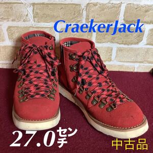 【売り切り!送料無料!】A-210 CraekerJack! ハイカットシューズ! ショートブーツ! スェード生地! 27.0㌢! 中古品!