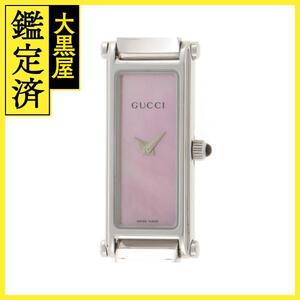 GUCCI グッチ 1500L ピンクシェル文字盤 SS ステンレススチール クォーツ レディース 【460】2148103627880