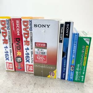 J65▲未使用 記録媒体 まとめて RICOH DVD-R SONY DVD=RW BD-R Thats　CDR maxlle DVD-R HD DVD-RW 現状品