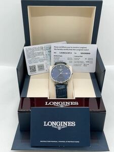 1円新品 ロンジン LONGINES L4.810.4.97.2 エレガントコレクション ダイヤモンドタイムマーカー 自動巻き メンズ 箱 保証書 