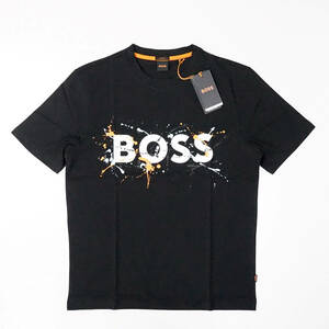 新品正規品 HUGO BOSS ヒューゴ ボス メンズ 半袖 スプラッシュプリント シグネチャー ロゴ Tシャツ 大谷翔平 ブラック S