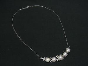 1円 ■美品■ MIKIMOTO ミキモト 本真珠 アコヤ真珠 パール 約5mm SV925 ネックレス アクセサリー レディース シルバー系 FI7118