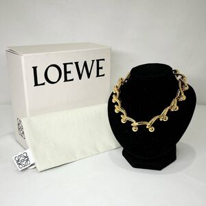 LOEWE ロエベ ドロップ チェーン ネックレス GP ゴールド