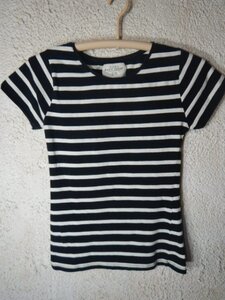 ｎ7772　ZARA　BASIC　ザラ　レディース　半袖　ボーダー　デザイン　tシャツ　人気　送料格安