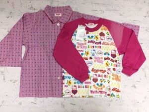 サンリオ スマイルズ Sanrio SMILES ピューロランド ハローキティ パジャマシャツ 2点セット まとめて 福袋 キッズ 女児 サイズ110 ピンク