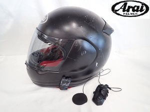 0524②［H］♪完全ジャンク品　Arai アライ　フルフェイス　Hr MONO4 　フラットブラック　バイク　ヘルメット♪