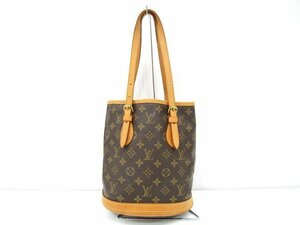 [即日発送] LOUIS VUITTON ルイヴィトン モノグラム バケットPM プチ・バケット M42238 バケツ型トートバッグ ショルダ ブラウン 371