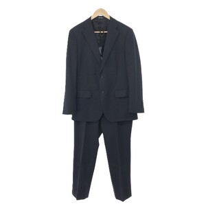 良好◆Aquascutum アクアスキュータム 2Bスーツ サイズ:AB6◆ ネイビー メンズ サイドベンツ 背抜き セットアップ フォーマル 紳士服