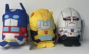 PODPALS- Set Of 3 Transformers 3” Plush Bumblebee Optimus Prime Megatron New 海外 即決