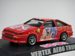 らき☆すた (赤) VERTEX トヨタ AE86 スプリンター トレノ ＜ルース＞ アオシマ 痛車 ラッキー スター